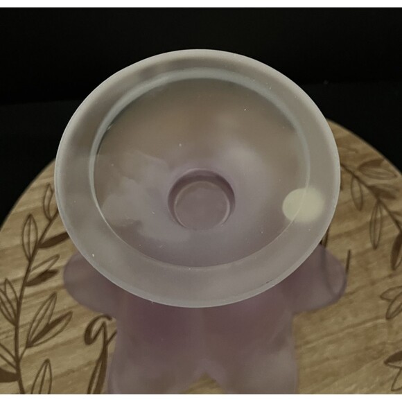 Partylite Purple Lilac Frosted Glass Tulip Large Candle Holder Vase - Picture 10 of 10